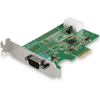 Picture of StarTech.com 1-port PCI Express RS232 Serial Adapter Card - PCIe Serial DB9 Controller Card 16950 UART - Low Profile - Windows/Linux