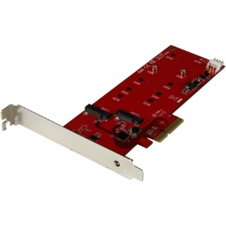Picture of StarTech.com 2x M.2 SATA SSD Controller Card - PCIe - PCI Express M.2 SATA III Controller - NGFF Card Adapter