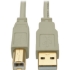 Picture of Tripp Lite 6ft USB 2.0 Hi-Speed A/B Cable M/M 28/24 AWG 480 Mbps Beige 6'