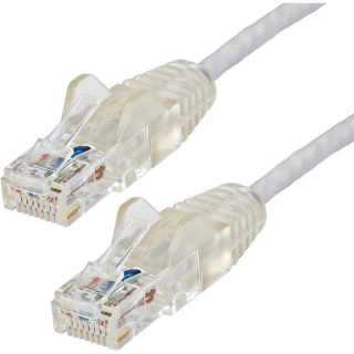 Picture of StarTech.com 1 ft CAT6 Cable - Slim CAT6 Patch Cord - Gray - Snagless RJ45 Connectors - Gigabit Ethernet Cable - 28 AWG - LSZH (N6PAT1GRS)