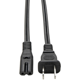 Picture of Tripp Lite 6ft Laptop / Notebook Power Cord Cable 1-15P to C7 10A 18AWG 6'