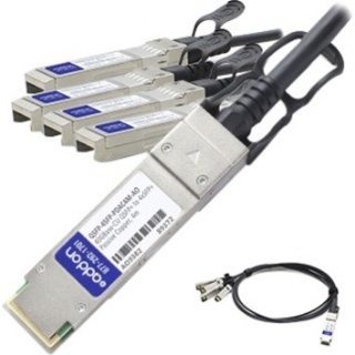 Picture of AddOn MSA and TAA Compliant 40GBase-CU QSFP+ to 4xSFP+ Direct Attach Cable (Passive Twinax, 4m)