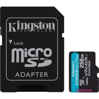 Picture of Kingston Canvas Go! Plus 256 GB Class 10/UHS-I (U3) microSDXC