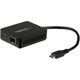 Picture of StarTech.com USB C to Fiber Optic Converter - Open SFP - USB 3.0 Gigabit Ethernet Network Adapter - 1000BASE-SX/LX - Windows / Mac / Linux