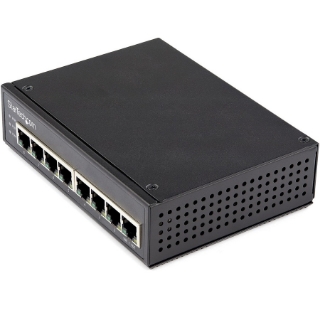 Picture of StarTech.com Industrial 8 Port Gigabit PoE Switch 30W - Power Over Ethernet Switch - GbE POE+ Network Switch - Unmanaged - IP-30