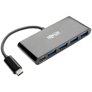 Picture of Tripp Lite USB C Hub Adapter w 4x USB-A & USB Type C PD Charging Black