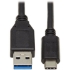 Picture of Tripp Lite USB C to USB-A Cable USB Type C 3.1 Gen 2, 10 Gbps M/M USB Type C 20in