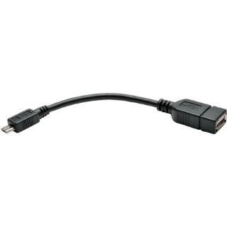 Picture of Tripp Lite 6 Inch Micro USB to OTG Host Adapter Cable 5-Pin Micro USB A/A M/F