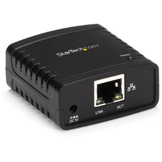 Picture of StarTech.com 10/100Mbps Ethernet to USB 2.0 Network LPR Print Server - USB Print Server with 10Base-T/100Base-TX Auto-sensing