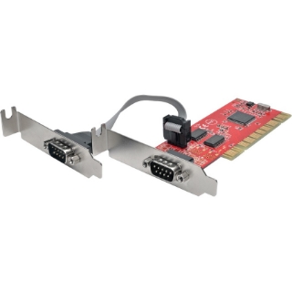 Picture of Tripp Lite 2-Port DB9 RS232 PCI Serial Adapter Card Low Profile 16550 UART