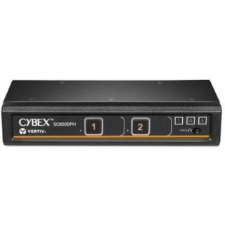 Picture of VERTIV Cybex SC820DPH-400 KVM SwitchboxVertiv Cybex SC800 Secure KVM | Single Head | 2 Port Universal DisplayPort | NIAP version 4.0 Certified (SC820DPH-400)