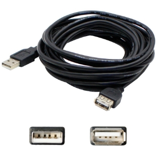 Picture of AddOn 5-Pack of 6ft USB 2.0 (A) Male to Female Black Cables