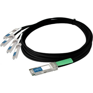 Picture of AddOn Cisco QSFP-4x10G-AC7M Compatible TAA Compliant 40GBase-CU QSFP+ to 4xSFP+ Direct Attach Cable (Active Twinax, 7m)
