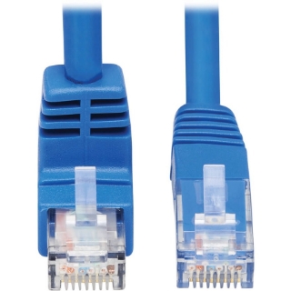 Picture of Tripp Lite Cat6 Ethernet Cable Down Right Angled UTP Molded M/M Blue 15ft