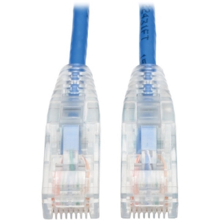 Picture of Tripp Lite 2ft Cat6 Gigabit Snagless Molded Slim UTP Patch Cable RJ45 M/M Blue 2'