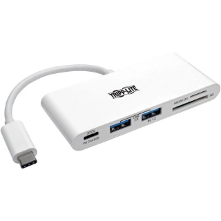 Picture of Tripp Lite 2-Port USB-C to USB-A Hub Micro SD & SD/MMC Reader & USB Charging