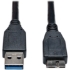 Picture of Tripp Lite 1ft USB 3.0 SuperSpeed Device Cable USB-A to USB Micro-B M/M Black