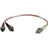 Picture of Tripp Lite 0.3M Duplex Multimode Fiber Optic 62.5/125 Adapter LC/ST M/F 1ft 1' 0.3 Meter