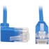 Picture of Tripp Lite Cat6 Ethernet Cable Up Angled UTP Slim Molded M/M RJ45 Blue 10ft