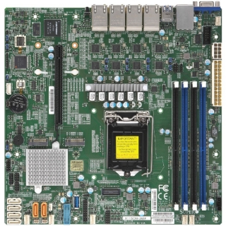 Picture of Supermicro X11SCM-LN8F Server Motherboard - Intel C246 Chipset - Socket H4 LGA-1151 - Micro ATX