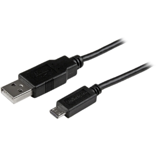 Picture of StarTech.com 1 ft Mobile Charge Sync USB to Slim Micro USB Cable for Smartphones and Tablets - A to Micro B M/M