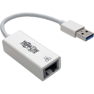 Picture of Tripp Lite USB 3.0 SuperSpeed to Gigabit Ethernet NIC Network Adapter RJ45 10/100/1000 White