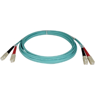 Picture of Tripp Lite 15M 10Gb Duplex Multimode 50/125 OM3 LSZH Fiber Optic Patch Cable SC/SC Aqua 50' 50ft 15 Meter