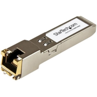 Picture of StarTech.com Brocade E1MG-TX Compatible SFP Module - 1000BASE-T - 1GE Gigabit Ethernet SFP to RJ45 Cat6/Cat5e Transceiver - 100m