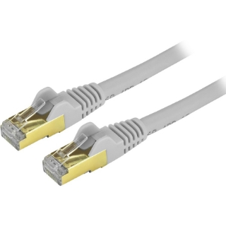 Picture of StarTech.com 5ft CAT6a Ethernet Cable - 10 Gigabit Category 6a Shielded Snagless 100W PoE Patch Cord - 10GbE Gray UL Certified Wiring/TIA