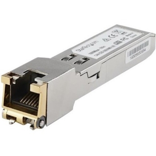 Picture of StarTech.com Cisco GLC-TE Compatible Module - SFP to RJ45 - 1000BASE-T 1G Copper Cat6/Cat5e Industrial Transceiver - Extended Temp 100m