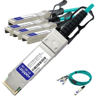 Picture of AddOn Cisco QSFP-4X10G-AOC3M Compatible TAA Compliant 40GBase-AOC QSFP+ to 4xSFP+ Direct Attach Cable (850nm, MMF, 3m)