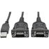 Picture of Tripp Lite 2-Port USB to DB9 Serial FTDI Adapter Cable with COM Retention (M/M), 6 ft