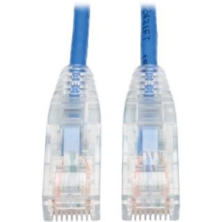Picture of Tripp Lite 4ft Cat6 Gigabit Snagless Molded Slim UTP Patch Cable RJ45 M/M Blue 4'