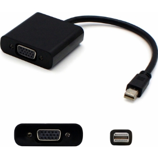 Picture of 5PK Mini-DisplayPort 1.1 Male to VGA Female Black Adapters Which Supports Intel Thunderbolt For Resolution Up to 1920x1200 (WUXGA)