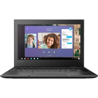 Picture of Lenovo 100e Chromebook 2nd Gen AST 100e (2nd Gen) 82CD0012US 11.6" Chromebook - HD - 1366 x 768 - AMD A-Series A4-9120C Dual-core (2 Core) 1.60 GHz - 4 GB Total RAM - 32 GB Flash Memory - Black