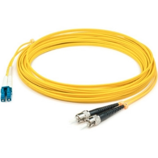 Picture of AddOn 34m LC (Male) to ST (Male) Straight Yellow OS2 Duplex LSZH Fiber Patch Cable