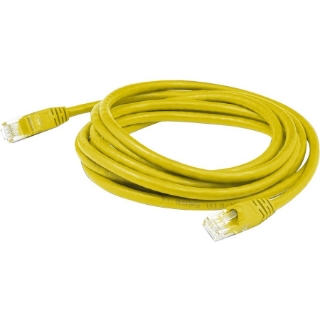 Picture of AddOn 5m RJ-45 (Male) to RJ-45 (Male) Yellow Cat6 STP Plenum-Rated Copper Patch Cable