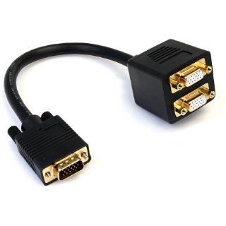 Picture of StarTech.com 1 ft VGA to 2x VGA Video Splitter Cable - M/F