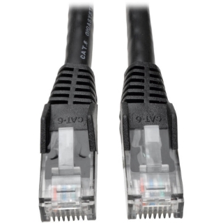 Picture of Tripp Lite 6ft Cat6 Gigabit Snagless Molded Patch Cable RJ45 M/M Black 6'