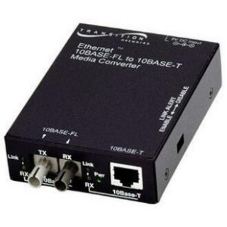 Picture of Transition Networks E-TBT-FRL-05(L) 10BASE-T to 10BASE-FL Ethernet Media Converter