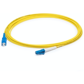 Picture of AddOn 51m LC (Male) to SC (Male) Straight Yellow OS2 Simplex LSZH Fiber Patch Cable