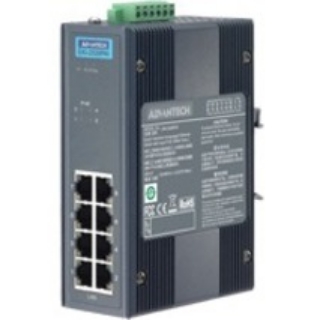 Picture of Advantech 8-port Industrial PoE Switch with 24/48 VDC Power Input and Wide Temperature