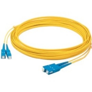 Picture of AddOn 125m SC (Male) to SC (Male) Yellow OS2 Duplex Fiber OFNR (Riser-Rated) Patch Cable