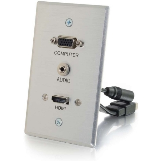 Picture of C2G HDMI & VGA 3.5mm Pass Through Wall Plate - Single Gang