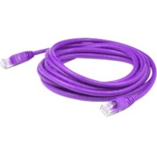 Picture of AddOn 1.5ft RJ-45 (Male) to RJ-45 (Male) Purple Cat6 Straight Shielded Twisted Pair PVC Copper Patch Cable