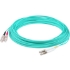 Picture of AddOn 99m LC (Male) to SC (Male) Straight Aqua OM4 Duplex Plenum Fiber Patch Cable