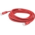 Picture of AddOn 6ft RJ-45 (Male) to RJ-45 (Male) Red Microboot, Snagless Cat6A STP PVC Copper Patch Cable