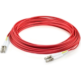 Picture of AddOn 50m LC (Male) to LC (Male) Red OM1 Duplex Plenum-Rated Fiber Patch Cable
