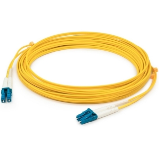 Picture of AddOn 5m LC (Male) to LC (Male) Yellow OS2 Duplex Fiber TAA Compliant OFNR (Riser-Rated) Patch Cable