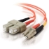 Picture of C2G-2m LC-SC 62.5/125 OM1 Duplex Multimode Fiber Optic Cable (Plenum-Rated) - Orange